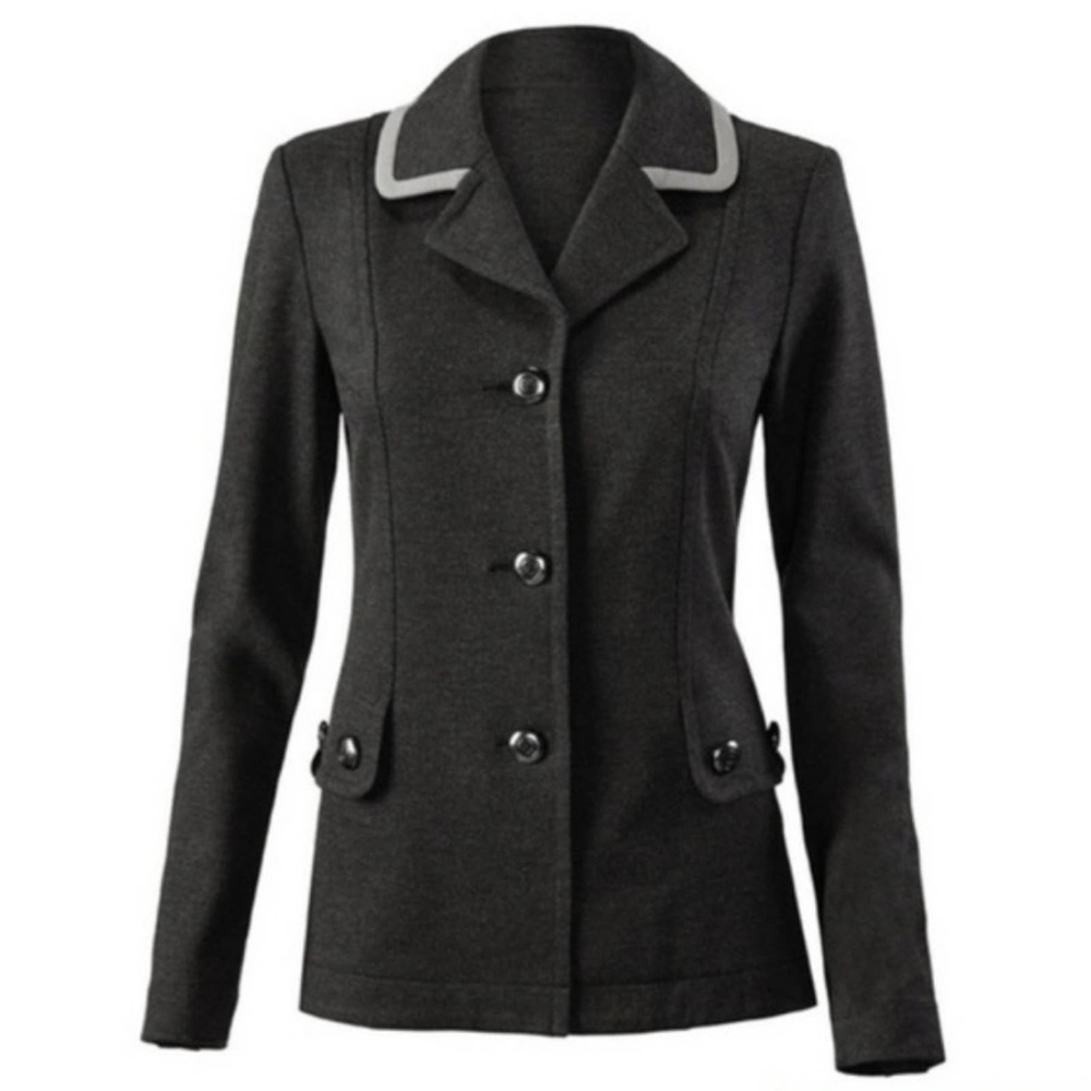 CAbi #3030 Ponte Knit Button Blazer Jacket - Picture 7 of 7